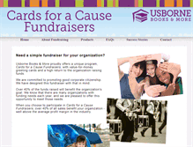 Tablet Screenshot of cardsforacausefundraisers.com
